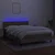 Vidaxl Box spring postelja z vzmetnico LED taupe 140x200 cm blago