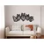WallXpert metalni zidni ukras 5134, glave pet vukova u nizu, 76 x 31 cm, crni