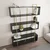 Hanah Home Bruti Anthracite Gold Polica za knjige 120x180x29.6cm, Crna