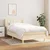Greatstore Box spring postelja z vzmetnico krem 100x200 cm blago