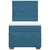 VIDAXL Box spring postelja z vzmetnico modra 90x200 cm žamet