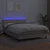 Vidaxl Box spring postelja z vzmetnico LED kapučino 140x190 cm