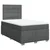 Vidaxl Box spring postelja z vzmetnico temno siva 120x190 cm blago