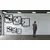WallXpert metalni zidni ukras 5261, grana drveta sa pticama u 3 uramljena kvadratna panela, 50 x 50 cm, crni