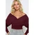 Trend Alacati Stili Ženska bluza dugih rukava ALC-019-053-BLZ, V-izrez, Šljivasta
