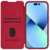 Maska na preklop Nillkin Qin Pro za iPhone 15 Plus crvena