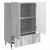 Kreveta Siva sonoma 66 x 34,5 x 97 cm Konstruirano drvo