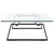Stalak za monitor crni 60x20x8 cm kaljeno staklo i metal