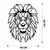 Wallity Zidna dekoracija Lion, 40x50 cm, 1.2mm, Crna
