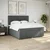 Vidaxl Box spring postelja z vzmetnico temno siva 180x200 cm blago