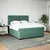 Vidaxl Box spring postelja z vzmetnico temno zelena 200x200 cm žamet