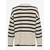 Black-Beige Womens Striped Sweater ONLY Sia - Women