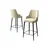 Hanah Home set od 2 barskih stolica Tera, krem tkanina Babyface, crne metalne noge