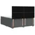 vidaXL Postelja boxspring z vzmetnico Temno siva 180 x 200 cm Blago
