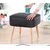 Atelier del Sofa Tabure 45x43x45cm, Tamnosivo