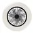 Rabalux Plafonjera sa ventilatorom Dalfon2, 48W, 48,5cm, 3000-6000K, Crno-bela