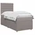 vidaXL Postelja boxspring z vzmetnico Taupe 80 x 200 cm Blago