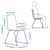 MARIEDAMM / LILLANÄS Sto i 4 stolice, tamnosiva/Gunnared tamnosiva hromirano, 105 cm