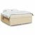 Vidaxl Box spring postelja z vzmetnico krem 200x200 cm blago