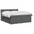 vidaXL Postelja boxspring z vzmetnico Temno siva 140 x 200 cm Blago