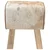 vidaXL klop 40 x 30 x 45 cm Pravo usnje Rjava in bela