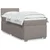 Vidaxl Box spring postelja z vzmetnico taupe 100x200 cm blago