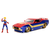 Avtomobilček Marvel Ford Mustang Mach 1973 Jada kovinski z odpirajočimi elementi in figurica Captain Marvel 18 cm dolžina 1:24