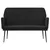 Klupa crna 108 x 35 x 41 cm baršunasta