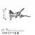 Aberto Design Dekorativna figura Bird On The Branch 04, 50x26 cm