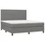 Vidaxl Box spring postelja z vzmetnico temno siva 180x200 cm blago
