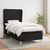 Greatstore Box spring postelja z vzmetnico črna 90x200 cm blago