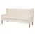 2-dijelni set sofa od tkanine krem bijeli