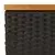 Vrtni stol crni 70 x 70 x 25 cm od ratana i bagremovog drva