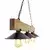 Opviq Uc Sapka Avize Visilica, E27, 3x40W, IP20, Crna