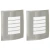 Vanjska zidna lampa 2 pcs Srebrno 23.5 x 9 x 26 cm