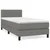 Vidaxl Box spring postelja z vzmetnico temno siva 100x200 cm blago