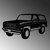 Wallity Zidna dekoracija Chevrolet K5 Blazer, 60 x 33 cm, Crna