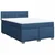 Vidaxl Box spring postelja z vzmetnico modra 140x190 cm blago