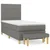 Vidaxl Box spring postelja z vzmetnico temno siva 90x190 cm blago