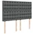Vidaxl Box spring postelja z vzmetnico temno siva 140x200 cm blago