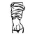 Wallity Zidna dekoracija Undressing Woman, 33x70cm, Crna