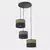 Luster na sajli KARBON 3xE27/15W/230V crna/braon