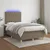 Vidaxl Box spring postelja z vzmetnico LED taupe 120x190 cm blago