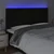 Vidaxl LED posteljno vzglavje črno 180x5x118/128 cm blago