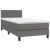 Vidaxl Box spring postelja z vzmetnico siv 100x200 cm umetno usnje