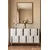 Hanah Home komoda Nota 120, 120 cm, hrast Sapphire / bela / srebrna