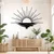 WallXpert metalni zidni ukras DCV-1070-MT, sunce na horizontu sa odrazom na vodi, 80 x 55 cm, crni