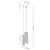 Sollux SL.1576 - Luster na sajli KARBON 3xGU10/10W/230V crna