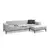Atelier del Sofa Ugaona garnitura Montana 91x85x288cm Svetlosiva