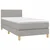 Vidaxl Box spring postelja z vzmetnico svetlo siv 100x200 cm blago